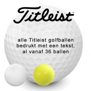 Titleist golfballen met tekstbedrukking